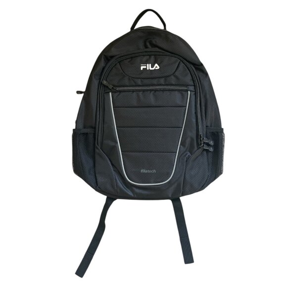 Fila Black Filatech Argus Backpack With Padded Laptop Compartment & Adjustable S - Picture 1 of 6